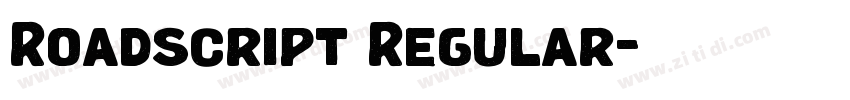 Roadscript Regular字体转换